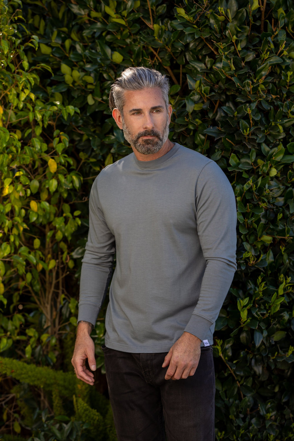 Organic Cotton Long Sleeve T-Shirt/Men's Bamboo Viscose
