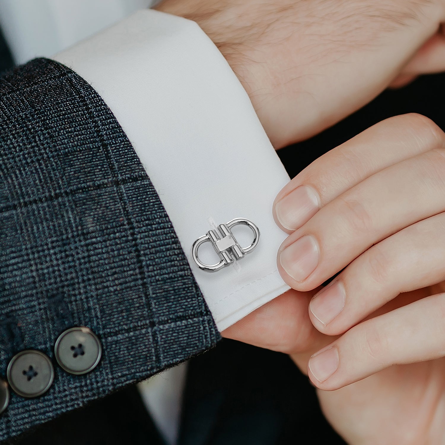 Horse Bit Stainless Steel Cufflinks