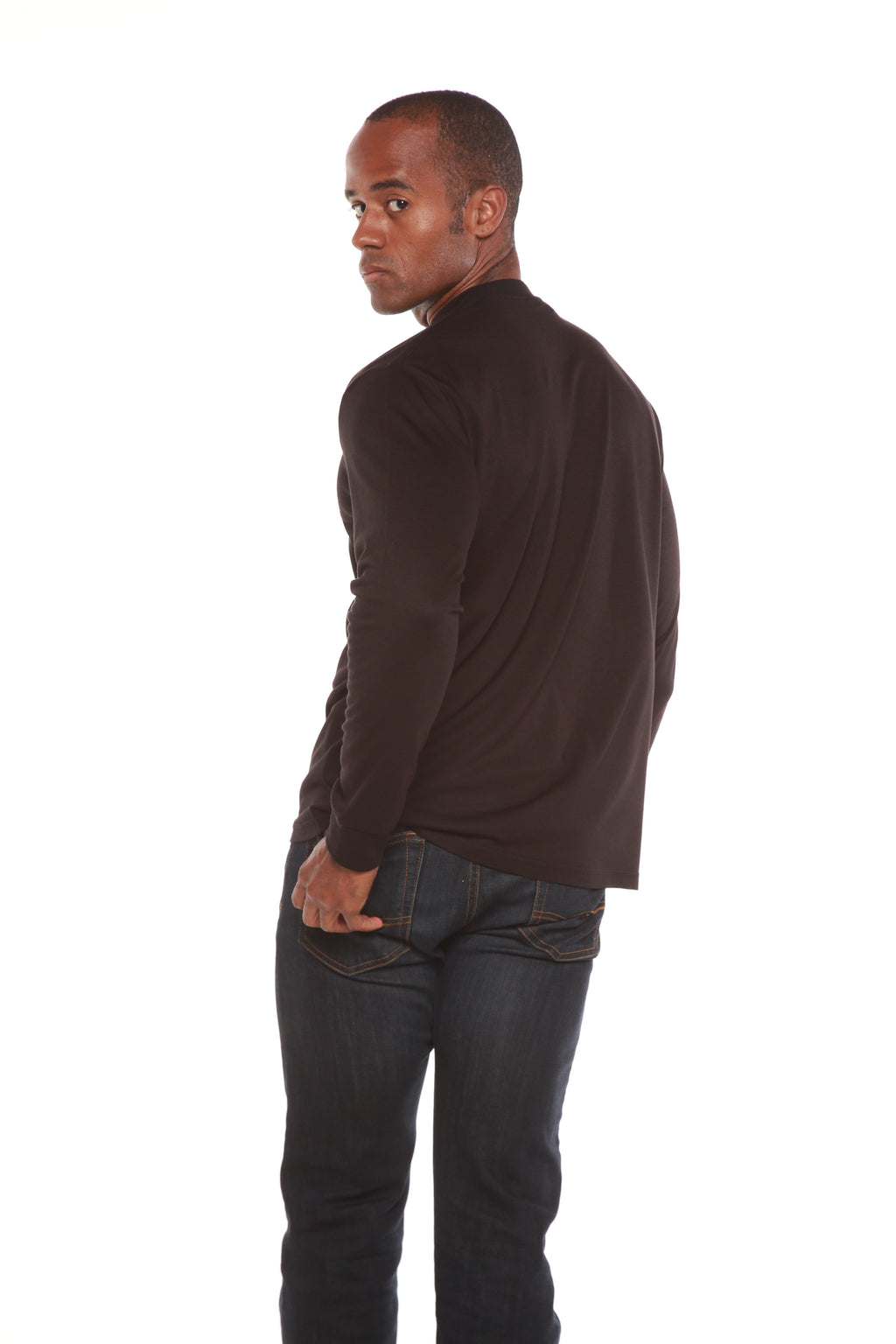 Organic Cotton Long Sleeve T-Shirt/Men's Bamboo Viscose