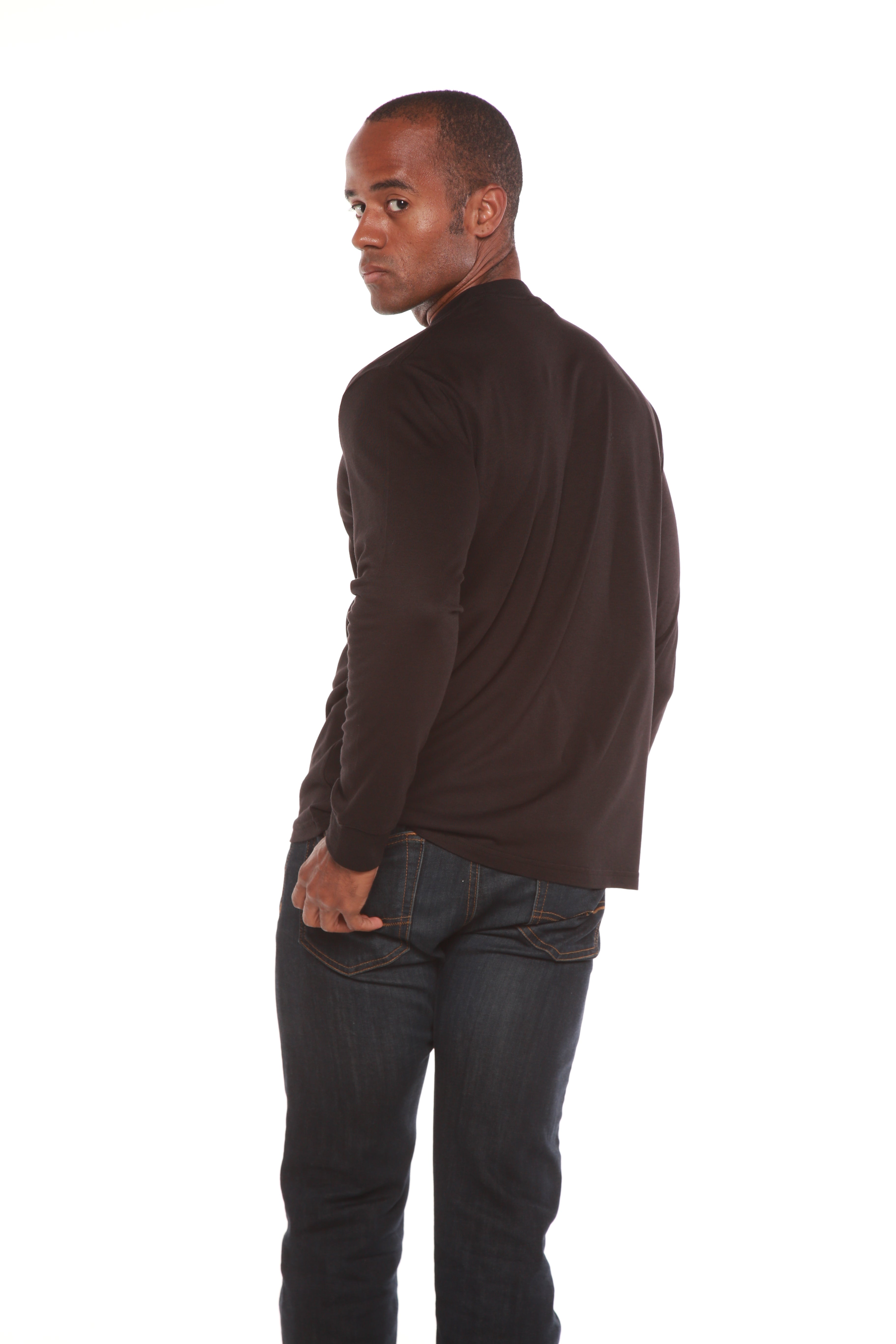 Organic Cotton Long Sleeve T-Shirt/Men's Bamboo Viscose