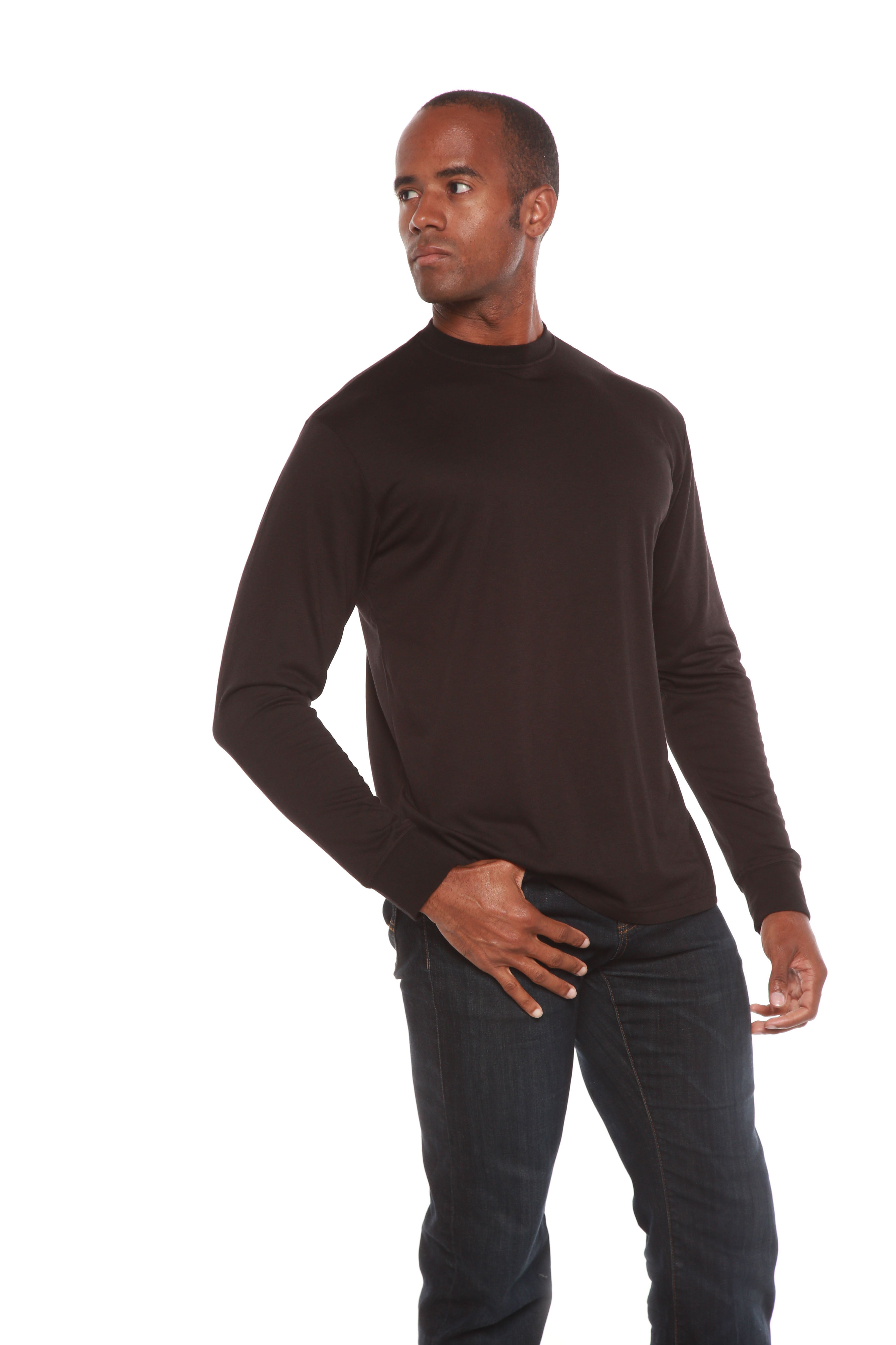 Organic Cotton Long Sleeve T-Shirt/Men's Bamboo Viscose